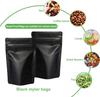 100 Pack Smell Proof Mylar Bags - 4 x 6 Inches Resealable Stand Up Ziplock Bags Food Storage Foil Pouch Matte Black view 3