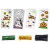 STEFORD Halloween Cellophane Bags,200PCS Clear Candy Cookie Treat Bags with 400 Piece Twist Ties for Halloween Party Favor Supplies view 2