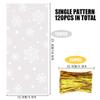 CCINEE Snowflake Treat Bag,Christmas Cellophane Bag with Twist Ties Candy Cookie Bags for Party Supplies,120PCS view 2