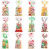 CCINEE Christmas Cellophane Bags,Xmas Assorted Treat Bags with Twist Ties Candy Cookie Bags for Party Supplies,144PCS view 1