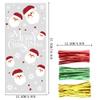 CCINEE Christmas Cellophane Bags,Xmas Assorted Treat Bags with Twist Ties Candy Cookie Bags for Party Supplies,144PCS view 2