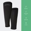 2XU Unisex X Compression Calf Guards - for Lower Leg Support & Recovery - Titanium/Black X-Small view 3