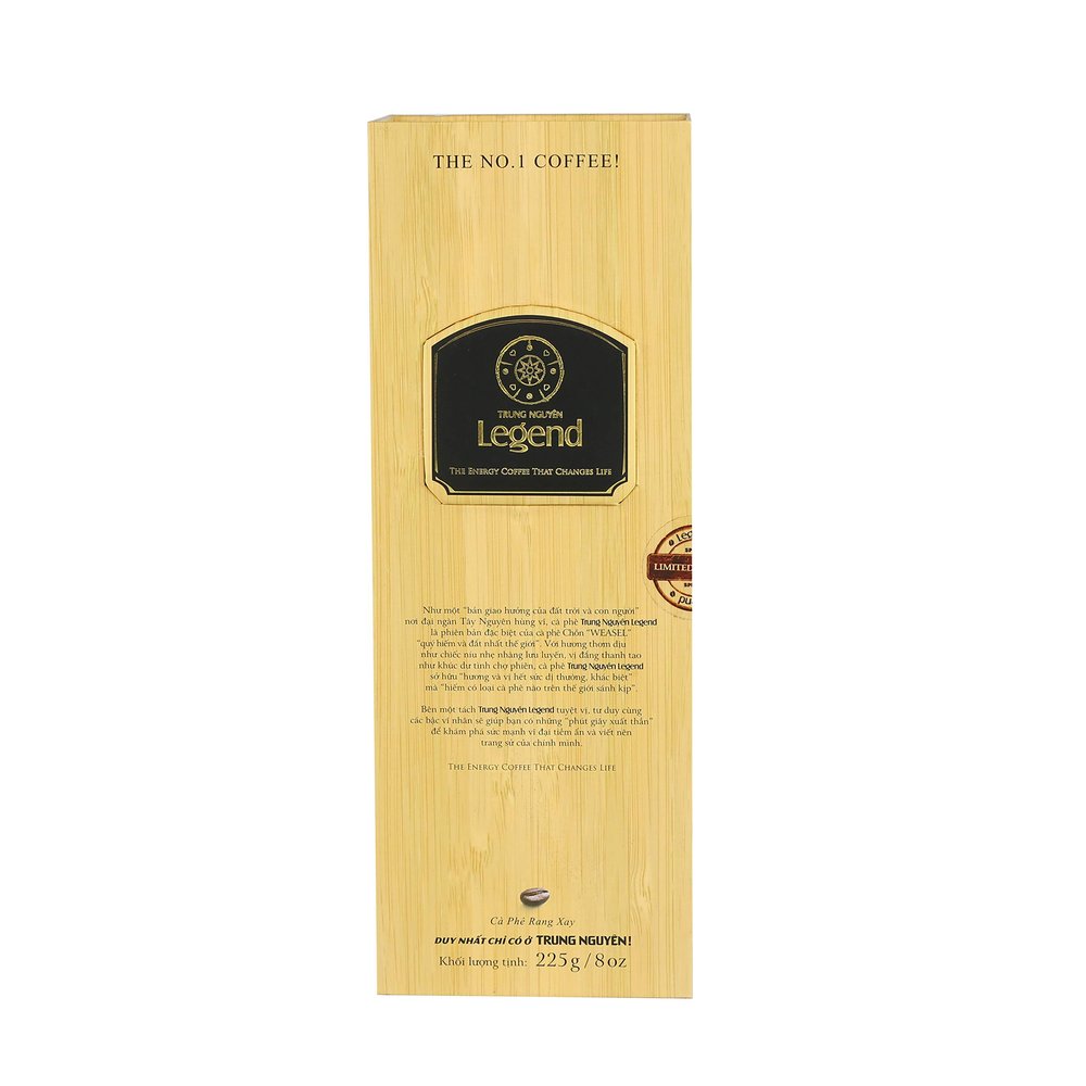 TRUNG NGUYN LEGEND PREMIUM COFFEE BOX for Business & Coffee Connoisseurs - Light Roasted Ground, Strong and Flavorful Vietnamese Energy Coffee (8oz)