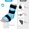 Relief Expert Ankle Ice Pack Wrap  Reusable Cold Gel Pack for Foot and Heel, Dual-Sided Design with Soft Plush Lining, Flexible Cold Compress for Achilles and Ankle Support, Blue view 3