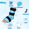 Relief Expert Ankle Ice Pack Wrap  Reusable Cold Gel Pack for Foot and Heel, Dual-Sided Design with Soft Plush Lining, Flexible Cold Compress for Achilles and Ankle Support, Blue view 4