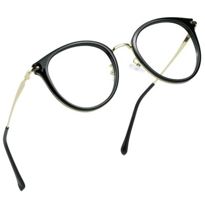 WANXIN Blue Light Blocking Glasses, Anti Eyestrain, TV Glasses for Women Men, Anti UV, Anti GlareBlack+4.50 Magnification