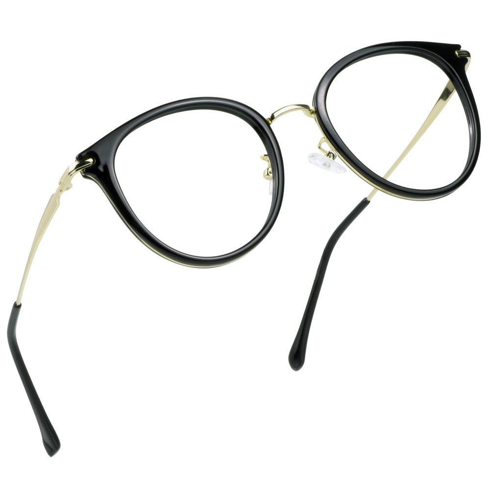WANXIN Blue Light Blocking Glasses, Anti Eyestrain, TV Glasses for Women Men, Anti UV, Anti GlareBlack+4.50 Magnification