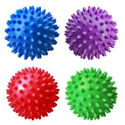 PGYUD Professional Massage Balls Foot Ball Foot Massager Spiky Roller for Deep Tissue Trigger Point Plantar Fasciitis Reflexology Stress Therapy Myofascial Release(Green + Pink + Purple + Blue)