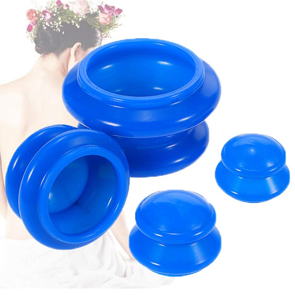 4 Size Cupping Therapy Sets Silicone - Cupping Therapy Professional Studio and Home Use Cupping Set, Stronger Suction Best for Myofascial Massage, Muscle, Nerve, Joint Pain