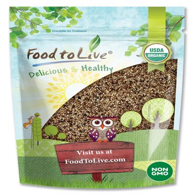 Food to Live - Organic Kaniwa Seeds, 3 Pounds - Non-GMO Canihua Grain, Kosher, Raw, Vegan, Sproutable, Bulk, Rich in Protein, Dietary Fiber, Iron, Calcium, and Zinc. Easily Milled to Flour