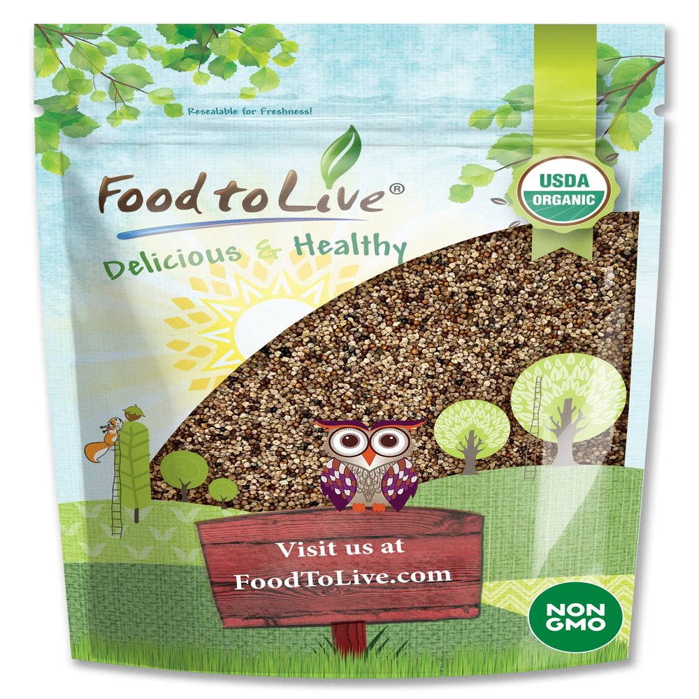 Food to Live - Organic Kaniwa Seeds, 3 Pounds - Non-GMO Canihua Grain, Kosher, Raw, Vegan, Sproutable, Bulk, Rich in Protein, Dietary Fiber, Iron, Calcium, and Zinc. Easily Milled to Flour