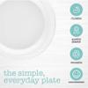 100 Count Disposable 9 Inch White Plastic Dinner Plates large view 3