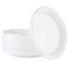 100 Count Disposable 7 Inch White Plastic Plates view 1
