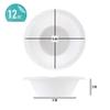 100 Count Disposable 12 ounce White Plastic Soup Bowls view 2