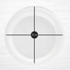 100 Count Disposable 10 Inch White Plastic Dinner Plates Extra Large view 2