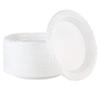 100 Count Disposable 6 Inch White Plastic Dessert Plates view 1