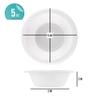 100 Count Disposable 5 ounce White Plastic Dessert Bowls view 2