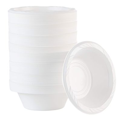 400 Count Disposable 5 ounce White Plastic Dessert Bowls