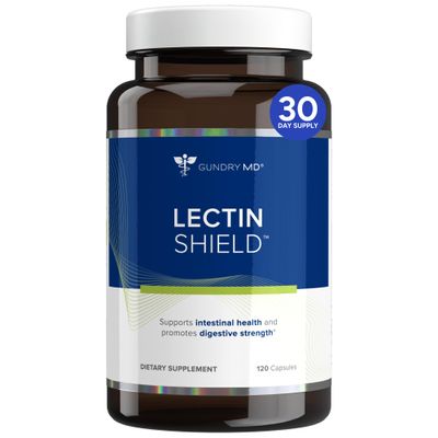 Gundry MD Lectin Shield, Gut Health and Digestion Supplement, Helps Block Potentially Harmful Lectins, Supports Digestive Comfort, and Intestinal Health *, 30 Day Supply