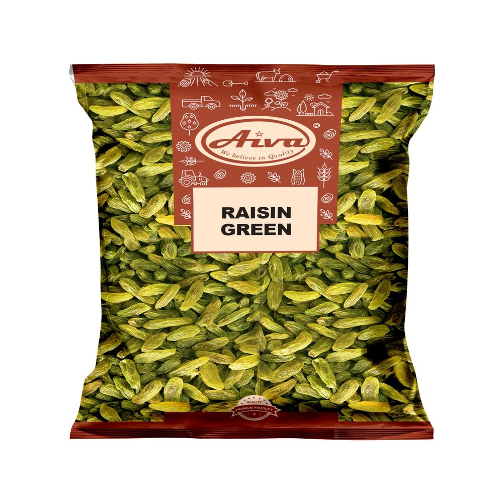Aiva Green Raisins (2 LB) Bulk Premium Seedless Dried Fruit for Snacking, Baking, and Cooking