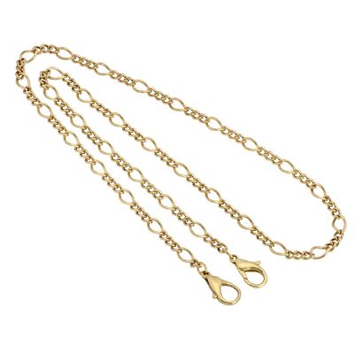 1928 Jewelry 14K Gold Dipped Figaro Face Mask Chain Necklace For Women Holder 22 Inch