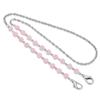 1928 Jewelry Pink Beaded Face Mask Chain Holder 22 Inch view 1