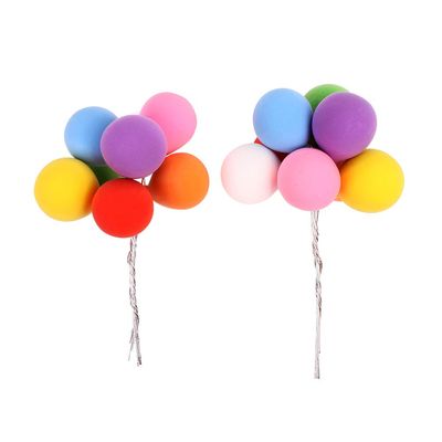 Unimall 2 Sets(16Pcs) Romantic Colorful Balloon Cake Topper Cupcake Picks Wedding Birthday Cake Decorations Party Favor Dessert Cupcake Topper Cake Picks Party Decoration Supply