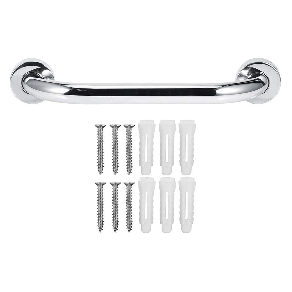 13 Inch Shower Grab Bar Stainless Steel Bathroom Bathtub Hand Bar Anti-Skid Handle Safety Hand Rail Support for Elderly Children