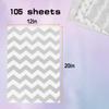 120 Sheets Christmas Tissue Paper Bulk, Silver White Metallic Gift Wrapping Paper for Graduation, Birthday, Party Decoration, DIY Arts Crafts, Weddings, Bridal Showers, 20 Inch x 14 Inch view 3