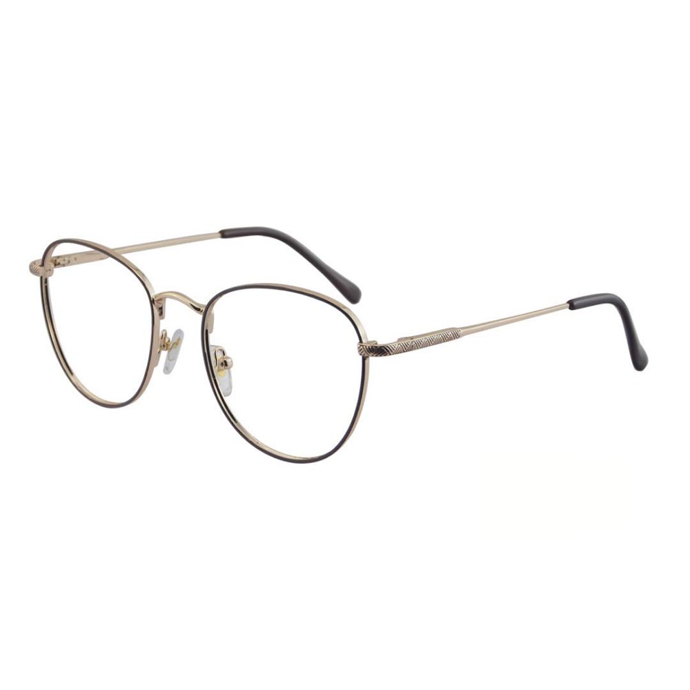 ProEyes Lyra,Progressive Multifocal Blue Light Blocking Readers w/Spring Hinge, Anti-Reflective Resin Lens, 0 Power on Top Lens (Brown, 1.00 x)