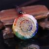 AFGQIANG Orgonite Pendant Sri Yantra Necklace Sacred Geometry Chakra Energy Necklace Meditation Jewelry view 2
