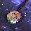 AFGQIANG Orgonite Pendant Sri Yantra Necklace Sacred Geometry Chakra Energy Necklace Meditation Jewelry view 3