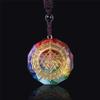AFGQIANG Orgonite Pendant Sri Yantra Necklace Sacred Geometry Chakra Energy Necklace Meditation Jewelry view 4