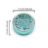 Cute Fashion Contact Lens Case, Color Sparkles Contact Lens Care Vision Care Nobleness Contact Lens Cases Kit with Mirror, Tweezers, Stick Connection, Keep Contact Lens from Drying (Green) view 4