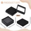 BENECREAT 12Pack Black Gemstone Display Box 2" x 0.78" Jewelry Box Container with Clear Top Lids for Gems, Coins, Christmas Festival Wedding Jewelry Packing view 2