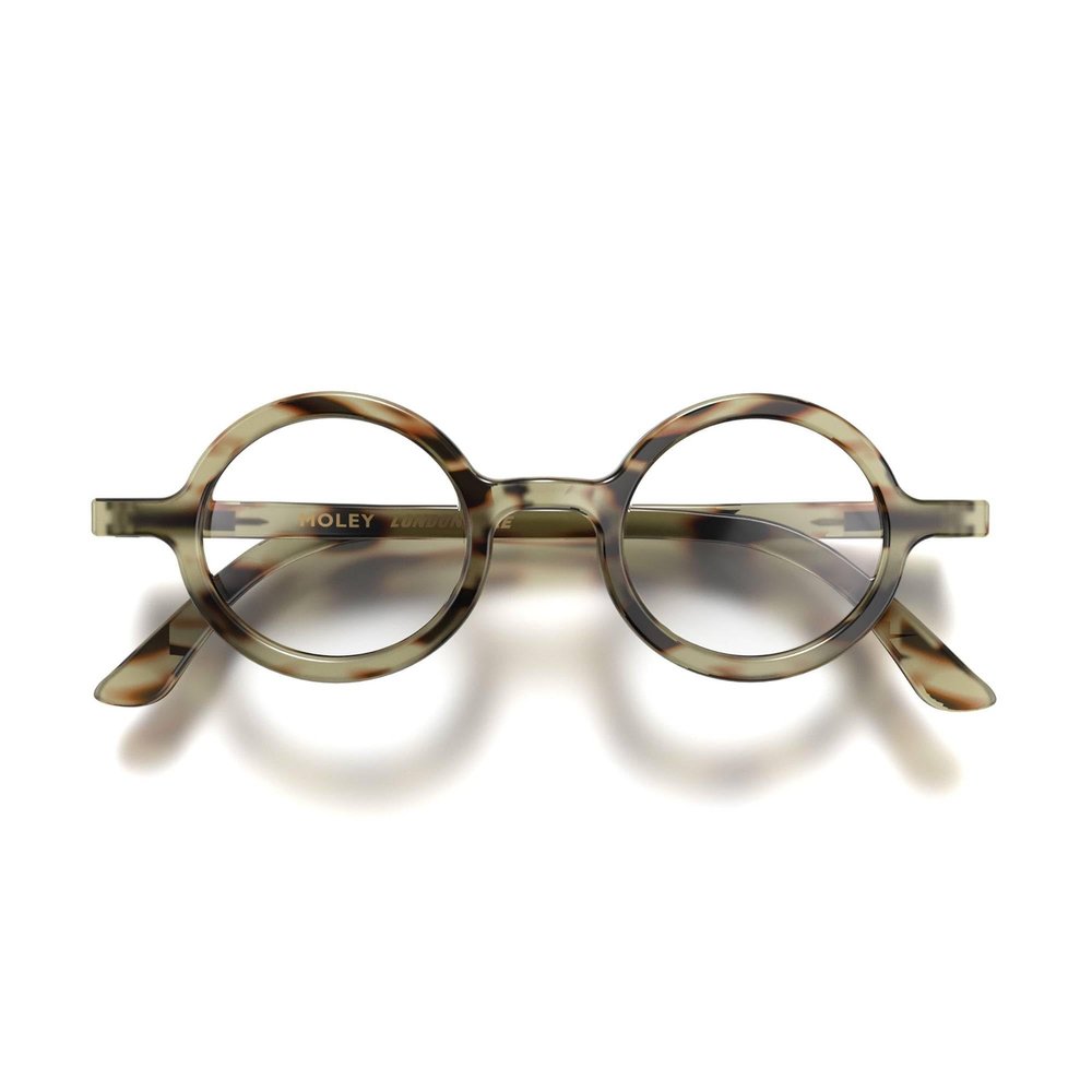 LONDON MOLE Moley blue light blocking glasses | Cool round shaped blue blockers | Anti eyestrain for screens | Mens Womens Unisex | Spring hinges