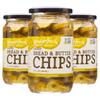 Pickerfresh Bread & Butter Sweet Crinkle Cut Chips Pickles, 16 oz (3 Pack), Certificated, Non-GMO, Gluten Free, High in Antioxidants, No Artificial Color & No Preservatives, Ready to Eat, Great For Hamburgers, Salads and Vegan Recipes, Simple Ingredi view 1