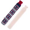 HomeTop Premium 2.25 Liters Rubber Hot Water Bottle w/Soft Navy Blue Snowflake Knit Cover Navy Blue view 1