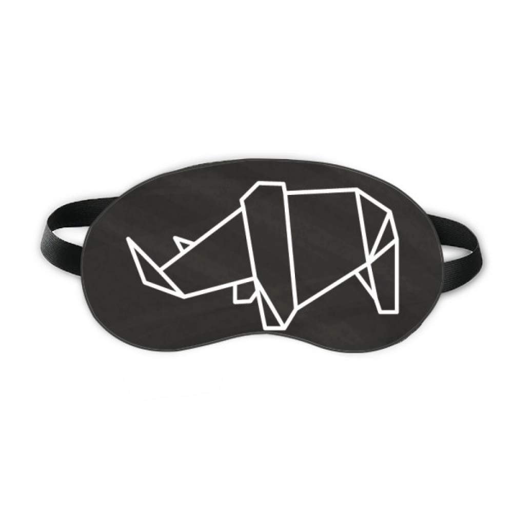 Abstract Origami Rhinoceros Geometric Shape Sleep Eye Shield Soft Night Blindfold Shade Cover