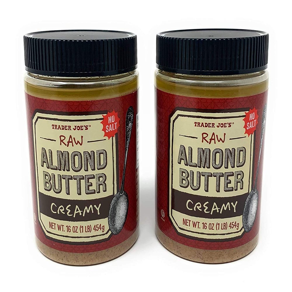 2 Packs Trader Joe's Almond Butter Raw Creamy Unsalted 16 Oz - SET OF 2