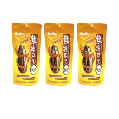 ChaCha Roasted Sunflower Seeds Caramel Flavor, (3 Pack, Total of 16.92oz)