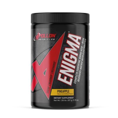 Apollon Nutrition Enigma Complete EAA + BCAA Recovery Matrix | 23.5g Total Aminos, 5g Leucine | Glutamine + Electrolytes | Pineapple 40 Servings