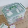 Nesmilers Large Family First-Aid Box, Clear Medicine Storage Box with Tray view 3