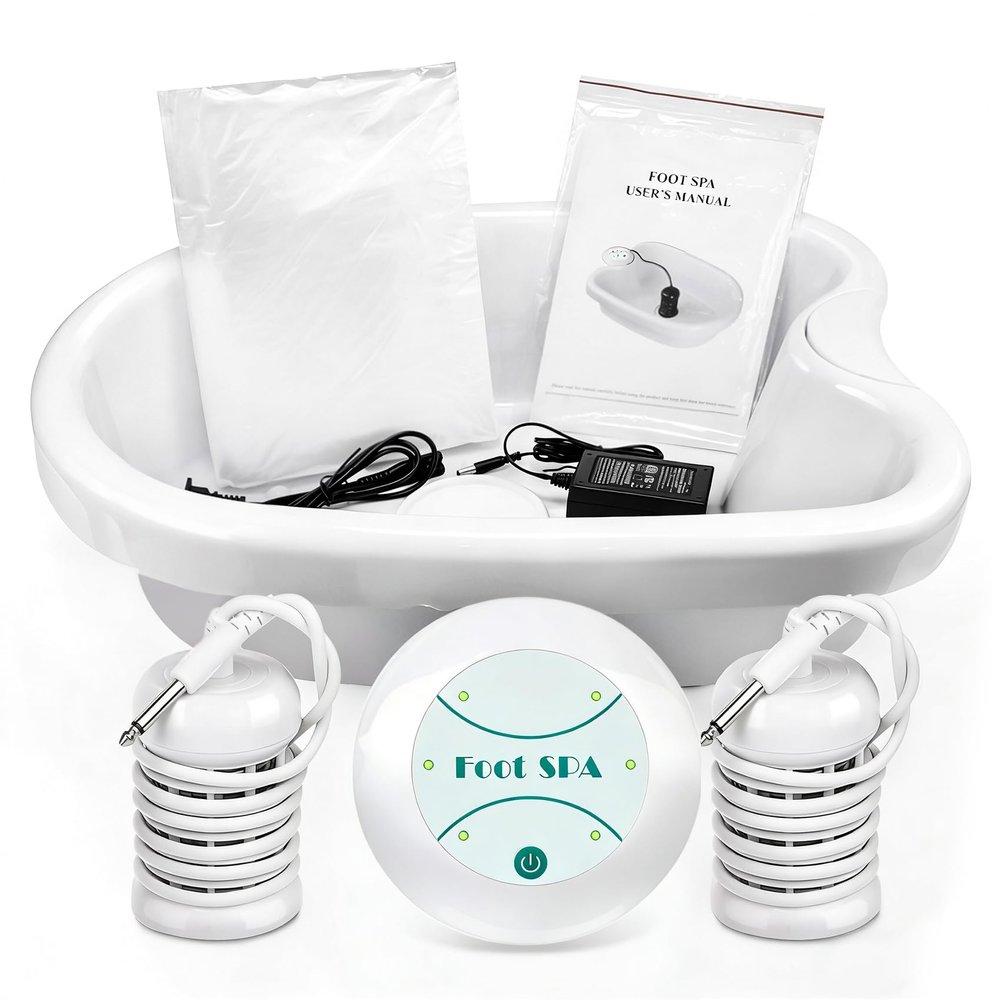 Ionic Detox Foot Bath Machine, Personal Ionic Foot Cleanse Ionic Foot Bath SPA Machine Foot Detox System for Home Beauty Salon Spa with Basin, 100 Liners