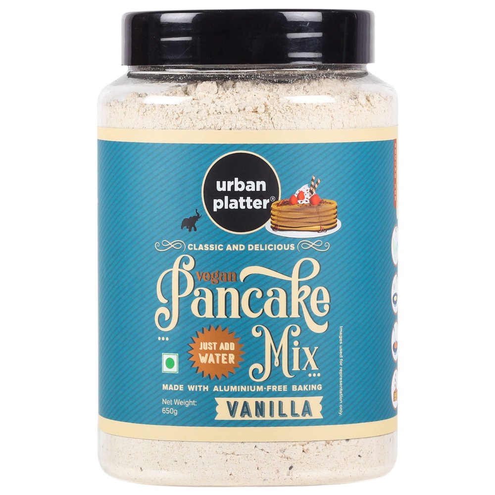 Urban Platter Vegan Vanilla Pancake Mix 650g / 23oz [Just Water]