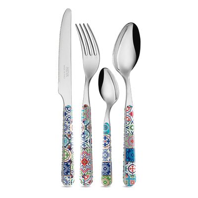 Emporio Zani Cutlery Set 24 PCS MAIOLOCA POLYCHROME