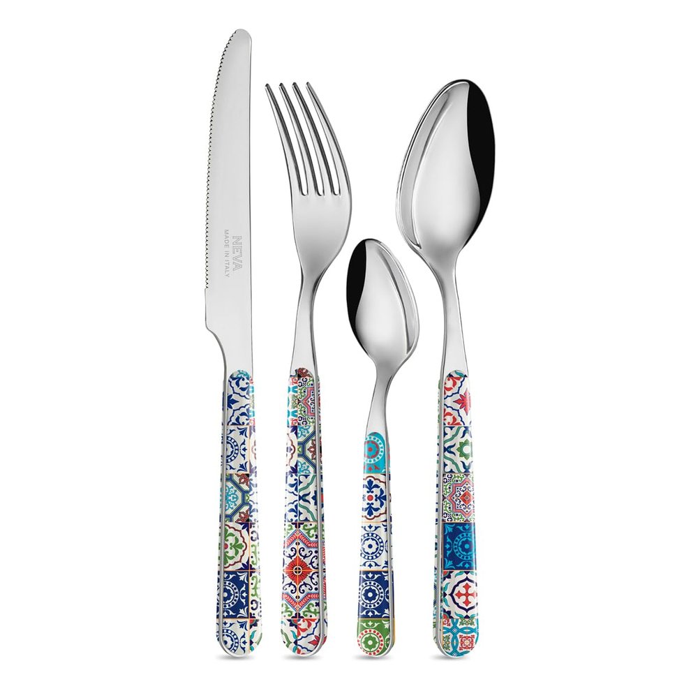 Emporio Zani Cutlery Set 24 PCS MAIOLOCA POLYCHROME