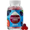 Advanced Fiber Gummies for Adults - Chicory Root Supplement with Prebiotic Support & Coconut Oil for Gut & Digestive Health - Soluble Digestion Capsules for Stomach Regulation & Immune Aid - 60 Ct view 1
