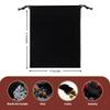 Mandala Crafts 4x6 Black Velvet Drawstring Bags - 50 Small Velvet Drawstring Pouches Bulk for Event and Wedding Favor, Gift Wrapping, Packaging, and Jewelry Gift Bags view 3