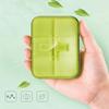 2 PCS Medicine Plan Pill Box.Push Button (4 Cells) Pill, Medicine, Vitamin Organizer Box - Cyan-Blue view 2